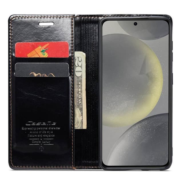 CaseMe Lompakkokotelo 2-kortti Samsung Galaxy S24 - Musta