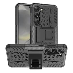 Stødbestandigt cover med stativ Samsung Galaxy S24 - Sort