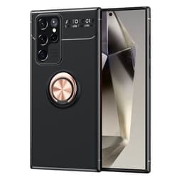 Slim Ring Deksel Samsung Galaxy S24 Ultra - Sort/Rose
