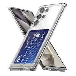 Silikonikotelo ja korttipaikka Samsung Galaxy S25 Ultra