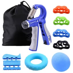 Handgrepp handtränare handförstärkare set 9-delar Blå