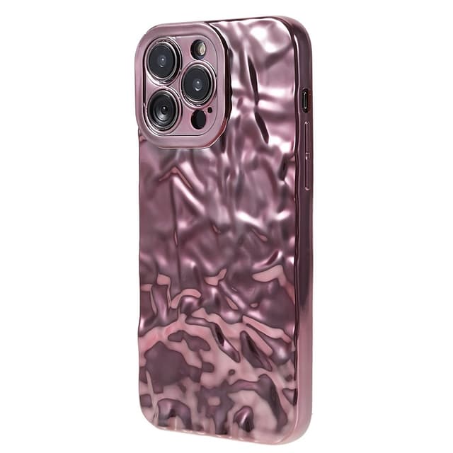 iPhone 15 Pro Max TPU Kuori Elektroplating Rypistynyt Epätasainen Puhelimen Suojakotelo