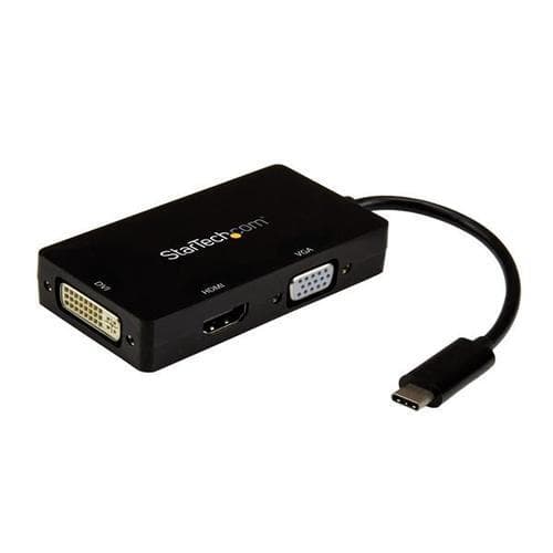 StarTech.com CDPVGDVHDBP, USB Type-C, DVI-udgang, HDMI udgang, VGA (D-Sub) udgang, 3840 x 2160 pixel