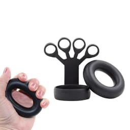 50LB Finger Grip Strengthener och Hand Grip Ring Set Sort