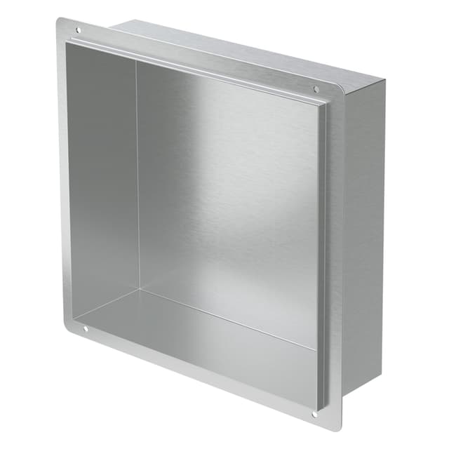 Duschkar 30x30 cm silver rostfritt stål LuxeBath