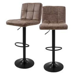 Barstol 2 dele brunt kunstlæder, 63-83cm ML-Design