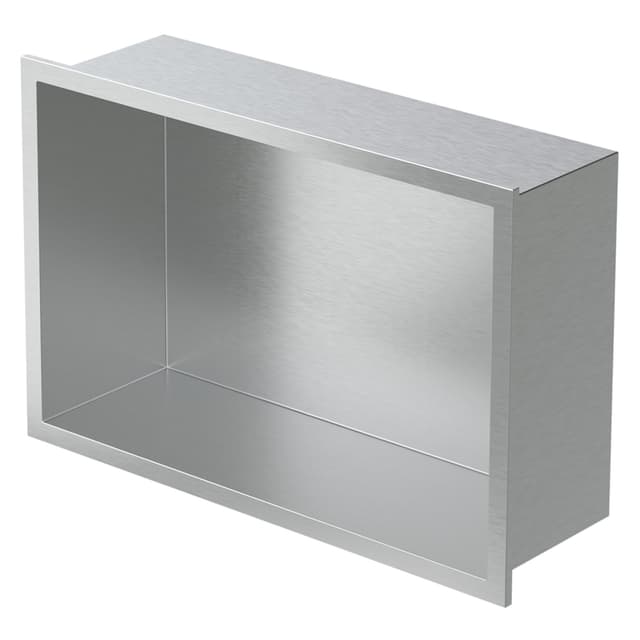 Duschbricka 30x20 cm silver rostfritt stål LuxeBath