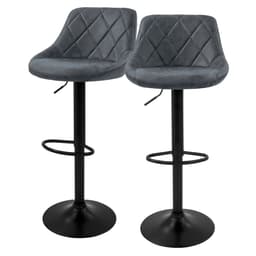 Barstol 2 stk. antracit, 62-82 cm ML-Design