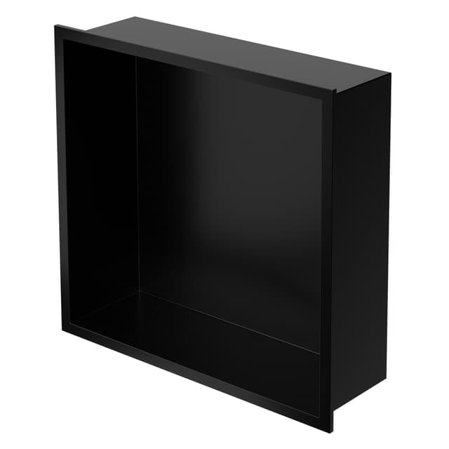 Duschkar 30x30 cm svart rostfritt stål LuxeBath