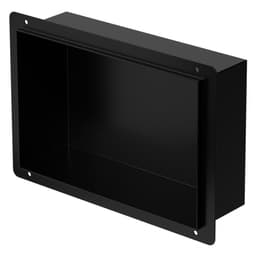 Brusebakke 30x20 cm sort rustfrit stål LuxeBath