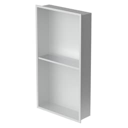 Brusekar i 2 niveauer 60x30 cm sølv rustfrit stål LuxeBath
