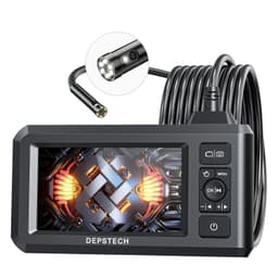 DS3000 Dobbel Lens Endo-/Borescope 1080P digitalt inspeksjonskamera, 5m kabel 7,9 mm IP67 4,3"" LCD-skjerm, 7x LED
