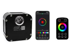 Stjernehimmel m. 50W LED engine og app styring / 740 fibre på 8m for opp til 64kvm tak