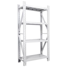 Fornorth Lagerreol 800kg, 100x50x200cm, Hvit