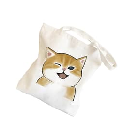 Multi-Purpose Shopping Bags Tote Bags smilende kat