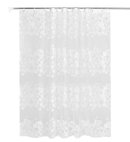 Hvidt blomstermønster Foldbart vaskbart vandtæt badeforhæng Gennemsigtig 1.8 X 2 m