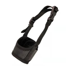 INF Pustende myk snute for hund - anti biting bjeffing tygging Sort M