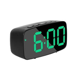 LED Väckarklocka Arc med gröna siffror - Svart