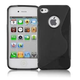 iPhone 4 / 4S silikondeksel case (svart)
