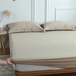 Bomullsseng tilpasset laken+2 putevar Brun XL