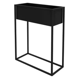 Kukkateline 60x25x78 cm musta metallinen ML design