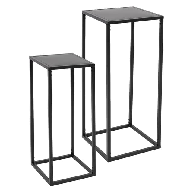 ML Design blomsterstativ 2, sort, 20x60x20/30x70x30cm