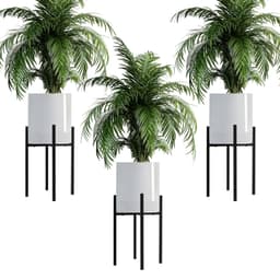 Kukkateline säädettävissä 25-36 cm musta metalli ML design