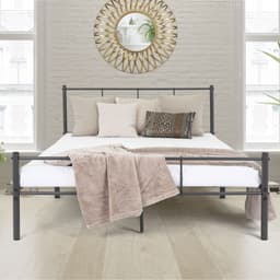 ML-Design Metallsäng 140x200cm med stålram, antracit