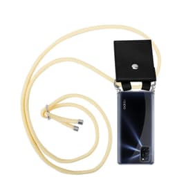 Oppo A92 Deksel med Halskjede (gul)