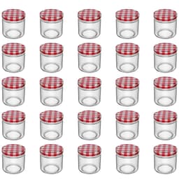 25x Konserveringsburk 150 ml Små glasburkar syltburkar