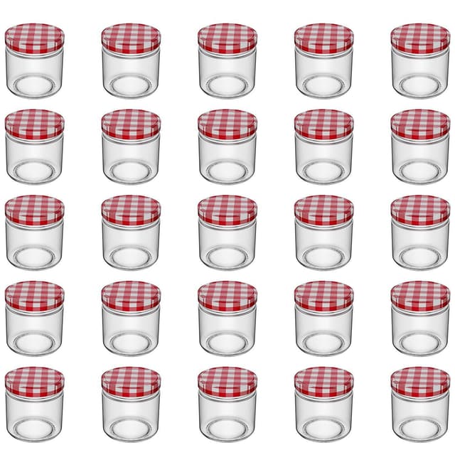25x Konserveringsburk 150 ml Små glasburkar syltburkar