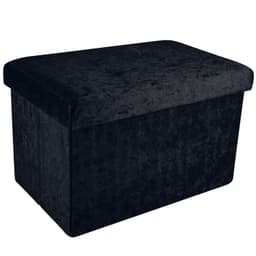Sammenleggbar Krakk Benk 49x30x30cm Fotstøtte (svart)