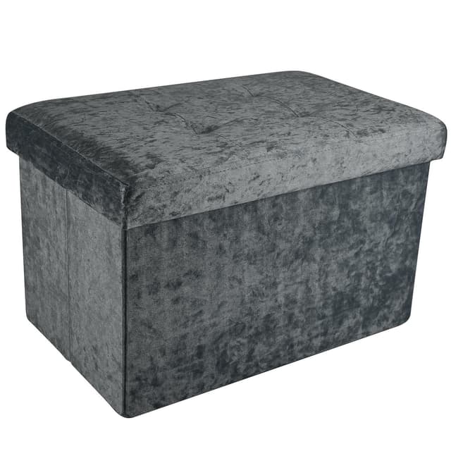 Klapsæde Skammel Bænk 49x30x30cm Taburet (grå)