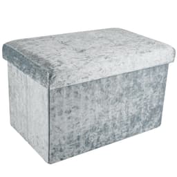 Hopfällbar Sittpall Bänk 49x30x30cm Fotstöd (blå)