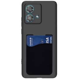 Silikonikuori korttitelineellä Motorola Edge 40 Neo - Musta