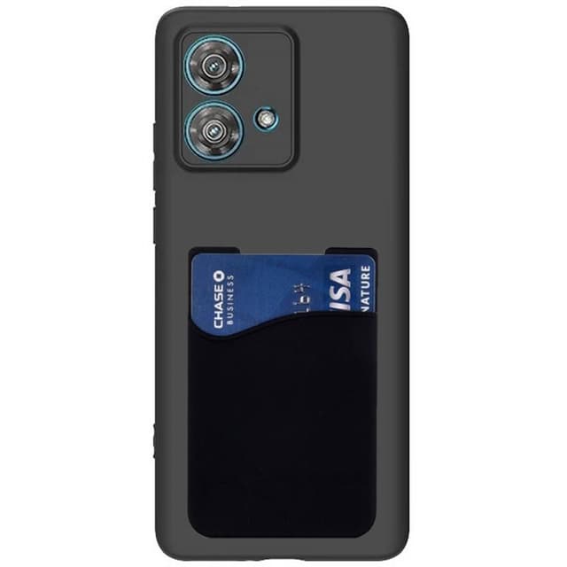 Silikonikuori korttitelineellä Motorola Edge 40 Neo - Musta