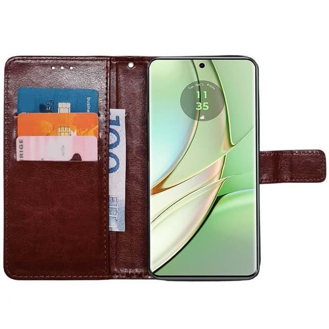 Lommebokdeksel 3-kort Motorola Edge 40 5G - Brun