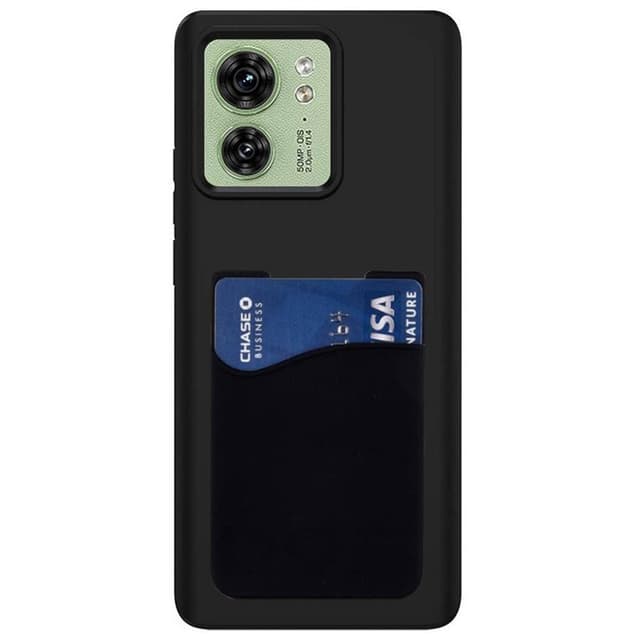 Silikonikuori korttitelineellä Motorola Edge 40 5G - Musta