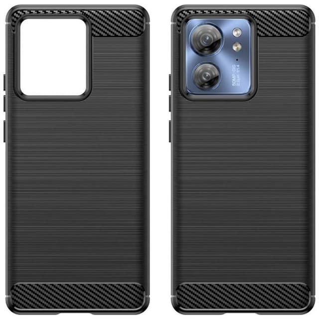 Børstet silikone cover Motorola Edge 40 5G - Sort