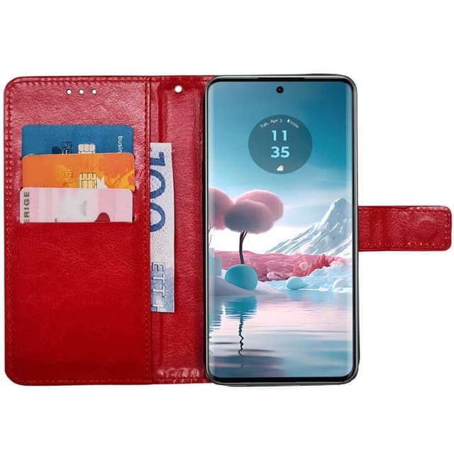 Wallet cover 3-kort Motorola Edge 40 Neo - Rød