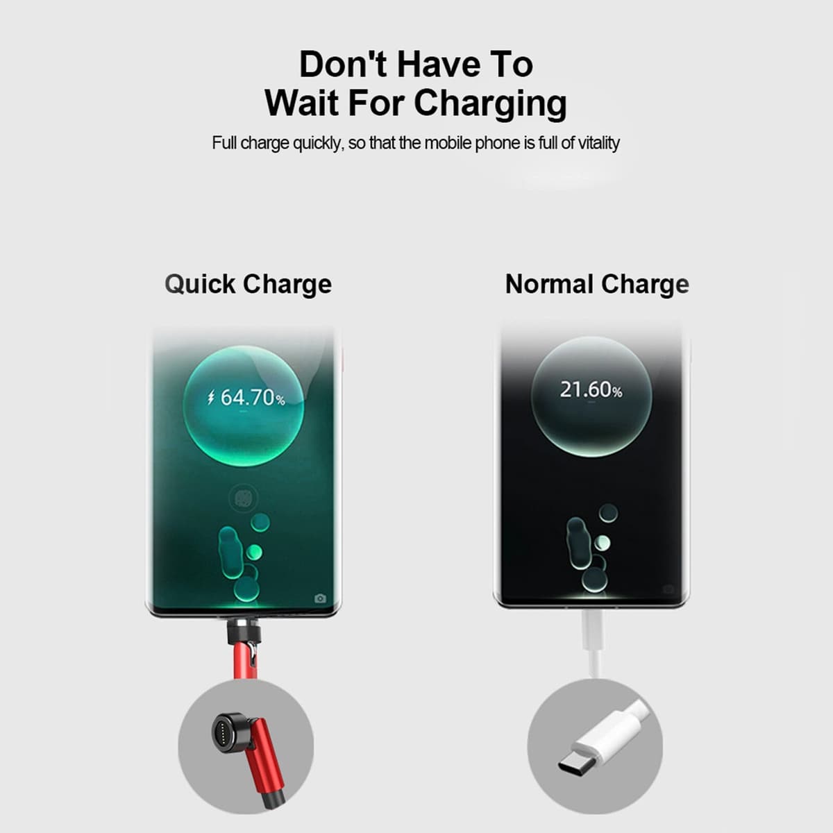 INF Android Micro USB Magnetisk ladekabel 3A Hurtiglading 2 m Rød - Elkjøp