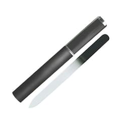 Medium bærbar neglepoleringsverktøy glass neglefil med etui Sort