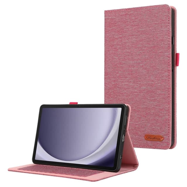 Samsung Galaxy Tab A9+ Vikbart fodral korthållare Tygtextur