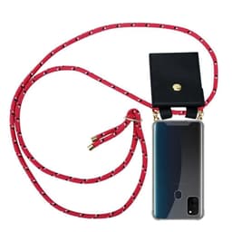 Samsung Galaxy M21 / M30s Skal Fodral Kedja (Rosa)