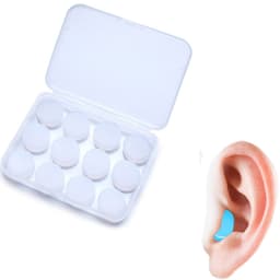12-pack ljudisolerande öronproppar i silikon Vit