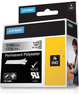 DYMO RhinoPRO merketeip perm poly metallic 12mm