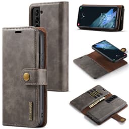 DG MING Samsung S24+ 2-i-1 Magnet Pungetui - Grå