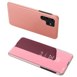 SKALO Samsung S24 Ultra Clear View Mirror Etui - Rosa guld
