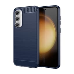 SKALO Samsung S23 FE Armor Carbon Iskunkestävä TPU suojakuori - Sininen