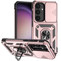 SKALO Samsung S24 Armor hybridi metallirengas kameran liukusäädin - Ruusukulta
